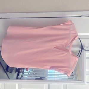Light pink satin Express work blouse - fits like a medium